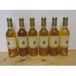 Six half bottles 2003 Chateau Bastor-Lamontagne Sauternes (Est. plus 21% premium inc. VAT)