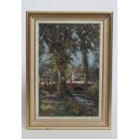 JOHN NEALE (Contemporary), Mid Summer by a Stream, oil on board, signed, label to reverse, 15" x