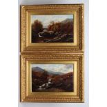 WILLIAM MELLOR (1851-1931), "The Lledr Near Bettws-Y-Coed", and "On the Hills Near Keswick", a pair,
