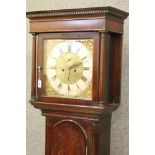 AN OAK LONGCASE CLOCK by John Lawrence, Lancaster, the eight day movement with anchor escapement