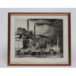 FRANK BRANGWYN R.A. (1867-1956), "The Balisteria Inchville", etching, signed in pencil, plate size