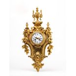 A FRENCH GILT METAL CARTEL CLOCK by Japy Freres, the twin barrel movement striking on a bell, the