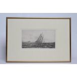 ROWLAND LANGMAID (1897-1936), "Racing Along", etching, signed and inscribed in pencil, plate size