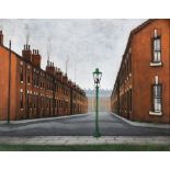 STUART WALTON (b.1933), "Gasholder Street, Hunslet, Leeds", signed, inscribed, signed and dated 2015