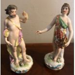 Pair 19th c Samson figures 15cm high good condition