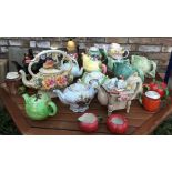 Various fruit + floral teapots (23) including Arthur Wood, Price Bros etc...