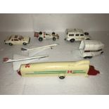 A collection of corgi models to include Corgi trailer, Land Rover, Beaufort Double Horse-Box, Honda