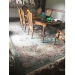 Large Chinese green ground rug