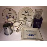 A collection of W.A.A.F reunion, commemorative ceramics, and glass to include Edinburgh 1990,