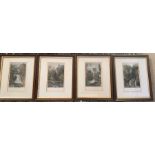 Four 19thC prints of Westmorland, Cumberland, and Ambleside.