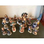 Fifteen Goebels figures of various children all in good condition.