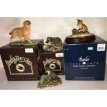 BORDER FINE ARTS figures of animals to include Golden Retriever, Hedgehog, Fox cub and Hedgehog