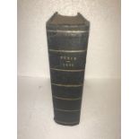 1st Edition Leather Bound Book PUNCH Jan - June 1930, Fair for Age, few marks