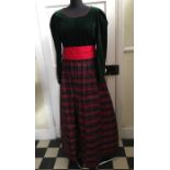 Marida Donaldson vintage silk, taffeta and velvet dress. Labelled 16. Very good condition.