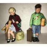 A pair of Royal Doulton figures The Girl Evacuee, HN3203, No. 1727/9500 and The Boy Evacuee