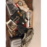 A quantity of RAF related ephemera medals, silver buttons, photographs etc.