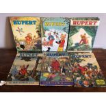 Rupert annuals mostly in good condition to include 1970,71,72,73,74,77 (6)