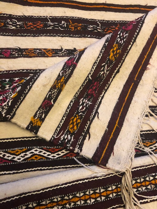 Moroccan wedding blanket, 260cms x 150cms. - Image 2 of 2