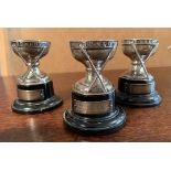 Three hole in one silver cups various dates for Brough Golf Club