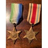 Two service medals The Africa and Atlantic Stars