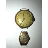 Two 9ct gold cased wrist watches