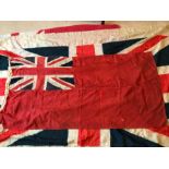 A large collection of flags to include Union, 72 x 267cms, Royal Red Ensign etc.