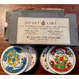 Double pack of Orient Line circular playing cards