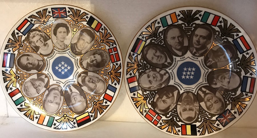 1973 European Union plates by Panorama Studios. 26cms d.