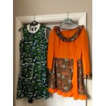 Two 1960/70's dresses in good condition, one labelled Kesman.