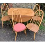 Ercol dining table and four chairs