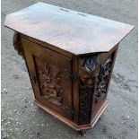 Finely carved walnut cabinet