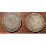 Two silver George III Bank of England 1804 Five shilling Dollars