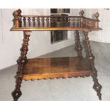 Aesthetic period mahogany side table with drawer.