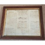 Rare hand written list of races, prizes and entries for Beverley Races in 1820