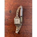 Ladies Rotary 9ct gold wristwatch with rolled gold strap