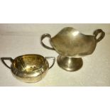 Silver dish and sugar basen, 8.8ozt.