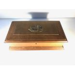 Mahogany box bearing plaque 'Victory 1805'