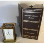 A Matthew Norman of London modern carriage clock in original case.