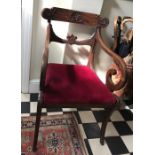Good quality Regency mahogany carver chair.
