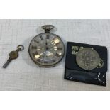 Continental silver pocket watch & Florin.