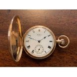 Waltham 9ct gold hunter pocket watch 94.7 gms total weight