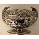 Silver boat shaped dish 1905 G Jacklin & D Fullerton t/a Josiah Williams & Co.