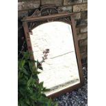 Walnut framed Bevelled edge mirror.