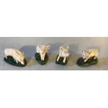 Four Royal Doulton pigs, HN2652, HN2653, HN2648, HN2649