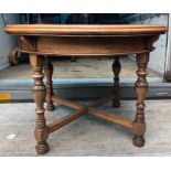 A mahogany round centre table 110cms d.