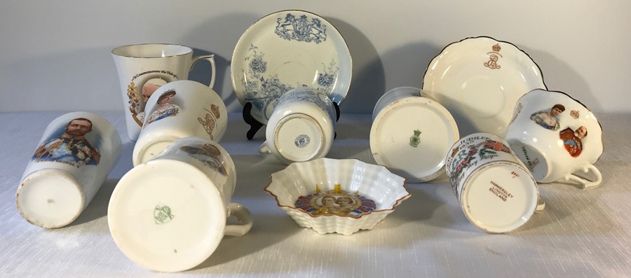 Eleven pieces commemorative China to include Shelley dish. Hammersley Doulton etc. - Image 2 of 2