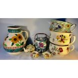 Ceramics to include Losol ware biscuit barrel, Garfield pattern jug, Lord Nelson ware tea service