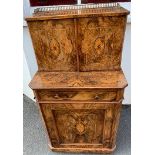 A good quality Victorian burr walnut ladies sewing cabinet.