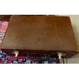 Vintage leather suitcase 45 x 29cms