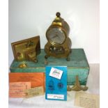 Schatz 400 day bracket clock in original box with key etc.